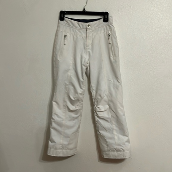 Overmeyer Teen Size M Brooke Extended Wear Water Proof White Ski Snow Pants - Picture 1 of 10